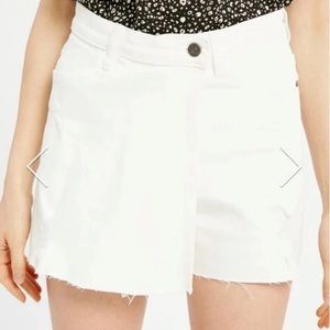 Boutique white faux skirt denim shorts